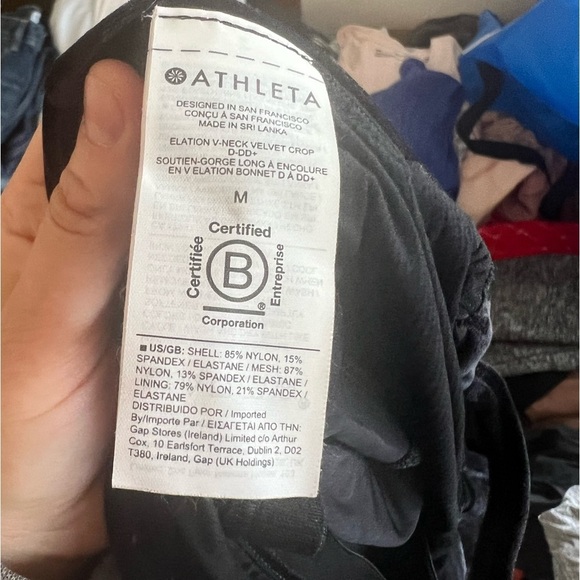 Athleta - Velvet & Spandex Crop Top - Picture 2 of 5